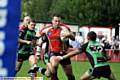 RUNNING MAN . . . Oldham’s Dave Ellison takes on Hornets RL, the side Roughyeds could face again next month. 