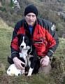 OLDHAM Mountain Rescue Team leader Mick Nield with his dog, Bob 
