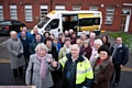 Flashback - IT’S ALL YOURS: Leagure of Friends chairwoman Anne Morris hands the keys to volunteer driver Stan Berry 
