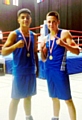 GOLDEN BOYS . . . Aqib Fiaz (left) and Northside stable-mate Bobby Faulkner.