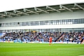 HANDSOME: the new stand, full of spectators at last