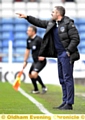 DIRECTING OPERATIONS . . . Athletic boss David Dunn is hoping to see his team carry on Saturday’s good work.
