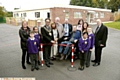 the Mayor and Mayoress, Councillor Ateeque Ur-Rehman and Yasmin Toor, are pictured with Andy Walker, staff, governors, guests and pupils at the ribbon-cutting ceremony