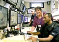 STAFF safety (from left): security officers Tony Robinson and Dee Hussein with Glynis Jones (local security management specialist at the Pennine Acute Hospitals NHS Trust) 