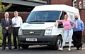 STAFF from Dr Kershaw’s receive their new van from OMC