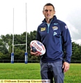 TRUE TO HIS ROOTS: Kevin Sinfield is pictured during a return to Waterhead ARLFC.
