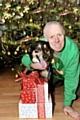 Rod Smith at Animal Rescue Oldham with Sheba - who’d like a new home for Christmas