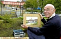 Artist David Ford painted a watercolour of Mumps bridge, days before its removal