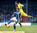 CLOSE . . . Rhys Murphy tested Rovers goalkeeper Jason Steele in the first half.