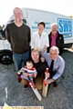 Steve is pictured front left with nine-month-old son Fraser and league secretary Trevor Harrison, plus league executive committee member David Chaloner (back row, left), Stayley secretary Lorraine Downend and Stayley chairman Cliff Thompson.