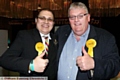 Louie Hamblett and Howard Sykes (right), Lib Dem winners in South ward, Shaw and Crompton. Photo Paul Sterritt