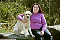 Marie and her new guide dog Bertie.
