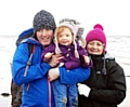 HAPPIER times: Cath with husband Matt and three-year-old daughter Isla
