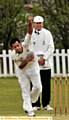 MOHAMMED Irfan in delivery stride for Austerlands against Micklehurst.