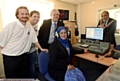 TUNING in: (from the left) Phil Edmonds, Jamie Swain, chairman Kent Wells, Mayoress Tanvir Hussain and Mayor Councillor Fida Hussain in the new radio studio