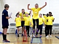 LONG jump . . . Freya Baxter of East Oldham