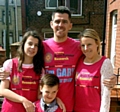 Gary with wife Claire and their children Poppy and Toby