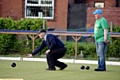 Action from the green Final bowls qualifiers