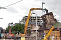 Demolition started on the new shopping and car park development.