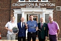 Crompton and Royton Golf Club Swaord presentation. (l-r) Winner of the Anniversary Salver Stuart Crompton, President Paul Hopkinson, Sword winner Ciaran Doherty, Captain Gordon Lamb and runner up Gary Melling