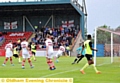 Trialist Alen Ploj adds goal number four against part-timers Stirling Albion. 