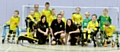 Ann, Jason and Hannah with youngsters from Chadderton Park FC’s cerebral palsy football club