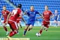 THE EYES HAVE IT . . . Lee Croft is fully focused during an Athletic attack.