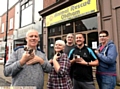 MOVING in . . . (from the left) Animal Rescue Oldham founder and chairman Rod Smith with committee members Tracy Thompson and Ray Hayes, treasurer Scott Woodhead and committee member Mandy Hughes outside the charity’s new base