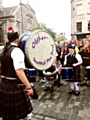 THE band prepares to start the march down Edinburgh’s famous Royal Mile