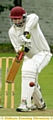 REARGUARD ACTION . . . Ian Dronsfield on his way to a brave 46 against Crompton on Sunday.