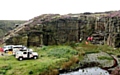 EMERGENCY services at the scene of yesterday’s incident high in the moors