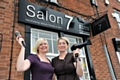 AT your service . . . Salon 7 manager Michelle Bradley (left) and beauty assessor Louise McDonnell