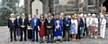 ALL together now . . . Oldham Mayor, Councillor Ateeque Ur-Rehman and his wife, Mayoress Yasmin Toor, next to Captain Frank le Messurier and others who attended the 70th anniversary Guernsey evacuees service