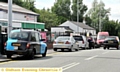 Cars blatantly flout the road markings in Chamber Road