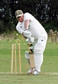 SADDLEWORTH’S Steve Howard is bowled by Austerlands seamer Mohammed Irfan in yesterday’s clash at Thorpe Lane.