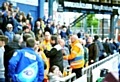 KELLY applauds the fans as he makes the lonely walk back to the dressing room following Saturday’s 5-1 defeat. Pictures by ALAN HOWARTH
