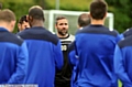 David Dunn takes training for first time at Chapel Road playing fields. 