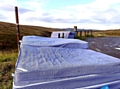 Mattresses dumped in a layby at Denshaw