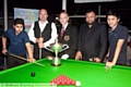 CUEMASTERS: world snooker champion Stuart Bingham (second left), 12-year-old Kaif Shazad (left), referee Peter Bennett, Mohammed Nisar, of the Oldham Snooker Academy, and Manasawin Phetmalaikul (16). 
