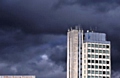 Dark skies loom over Oldham Civic Centre