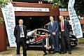 BATTERY power . . . from left, Anthony Sever and, in car, Rina Dabhi, both from Positive Steps; Kashif Ashraf from Oldham Business Leadership Group, Miles Broome from Nissan GB and Phil Behrens from West Way Nissan in Oldham