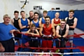 PACKING A PUNCH: Trainer Ben Lancaster (left) with his boxers at the start of the new season - Michael Robertson (back row, left), Tom Rafferty, Dave Rafferty (coach), Danny Wright, Jack Kilgannon, Jack Rafferty, Ronnie Hill. Ben's grandson Leo Lancaster (front, left), Joe Eko and Joe Lappin.