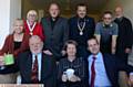 TERRY Waite, front left, opens new rooms at Emmaus. Back, from left, Alison Hall (director Emmaus Mossley), Irene Raddings (Mayoress of Mossley), actor John Henshaw, Councillor Greg Brett (Mayor of Mossley), Darren Phillips (companion), Richard Darlington (president Emmaus Mossley). Front, Terry Waite, Frances Hirst (Emmaus Mossley chairman of trustees), and Jonathan Reynolds MP