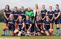 ON PARADE . . . Oldham Ladies Hockey Club firsts had an Olympic gold-medal winner among their ranks before their latest league game. Nicola White is pictured with Rachael Johnson (back row, left), Lisa Meanock, Amy Broadbent, Sarah Simpson (goalkeeper), Fran Lees, Jordanna Rawlinson, Kasia Faulkner. Karen Rowley (front, left), Louise Howard, Daisy May Ward (captain), Yvonne Jackson, Jess Perry