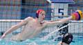 KEEPING THEM OUT . . . Waterpolo goalkeeping ace Dylan Green, who hails from Royton, is attempting to land an Olympic place