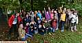 PUPILS at Diggle Primary School who have been involved in building dens in the school grounds. 
