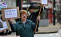 Protest by Link Centre users about its possible closure. PIC shows Pat Knaggs (one of the longest members of Oldham Disability Arts).