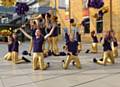 CHEERLEADERS perform at Radclyffe School's celebration evening