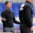 ATHLETIC manager Stephen Robinson appeals to his players during Saturday's match against MK Dons
