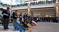 Armistice Day remembrance service in the Spindles and Town Square Shopping Centre.